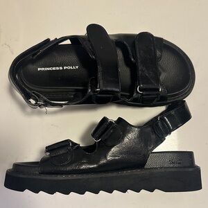 Princess Polly Black Chunky Sandals